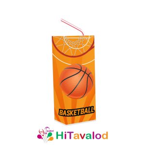 لیبل آبمیوه پاکتی تم بسکتبال